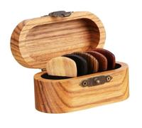 Milisten Boîte de Rangement Bois pour Médiators de Guitare Coffret Bois Accessoire Pratique pour Guitare Acoustique et Électrique Organisateur Portable pour Accessoires de Performance