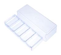 Milisten Boîte de Rangement Transparente en PP pour 100 Jetons de Mahjong Couvercle à Cinq Compartiments Organisateur Compact pour Jeux de Société et Poker Conteneur Pratique pour Petits