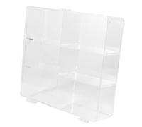 Milisten Boîte de Rangement Transparente pour Figurines 6 Compartiments Présentoir pour Poupées Armoire de Bureau Compacte Conteneur Domestique Polyvalent pour Collection et