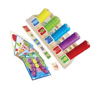 Milisten Boîte Éducative Puzzle Arithmétique Bois pour Garçon Fille Multifonctionnel Montessori Apprentissage des Couleurs Chiffres Développement Cognitif et Coordination Main-œil Cadeau