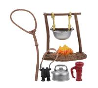 Milisten Boîte Garçon et Filles en Plastique Jouet de Camping Miniature Équipement de Simulation Jeu d'Extérieur Ensemble de 1 Kit pour Garçons et Filles
