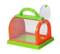 Milisten Boîte Observation pour Insectes Plastique Outil Éducatif pour Garçon Fille Activité Exploration Plein Air pour Observer Insectes Fleurs et Objets Petits Couleur Orange et Vert