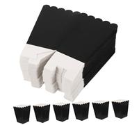 Milisten Boîtes à Pop-corn en Papier Noir 100 Pcs, Récipients à Collations pour Fêtes, Caissettes pour Snacks, Emballages pour Popcorn, Bonbons et Friandises, Décorations pour