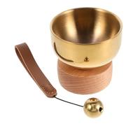 Milisten Bol Chantant Compact Laiton avec Clochette pour Offrandes Aux Animaux De Compagnie Outil Décoratif Bouddhiste pour Maison Réconfort Spirituel