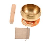Milisten Bol Chantant Népalais Cuivre Martelé Main Bol avec Tapis de Jute Profonde pour Relaxation et Pratique Spirituelle Quotidienne