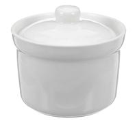 Milisten Bol en Céramique 4 Pouces avec Couvercle, Cocotte Individuelle pour Cuisson Vapeur, Bols à Soupe Chinois Multifonctions, pour Nid D’hirondelle, Soupe et Dessert, Usage Maison
