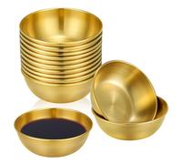 Milisten Bol Sauce Inox 8 CM Lot 10 Assiettes Rondes pour Service de Tapas et Usage Culinaire