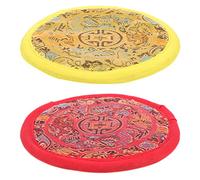 MILISTEN Bol Sonore Bouddha Coussin Rond Bol Chantant Tibétain Oreiller Coussin Rond Tapis 2Pcs Tibétain