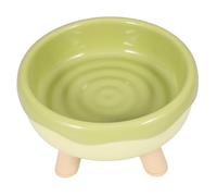 Milisten Bol Surélevé pour Chat avec du Cou Gamelle pour Nourriture Et Eau Bol Forme De Donut pour Usage Quotidien Design Ergonomique Anti-déversement Couleur Verte Herbe