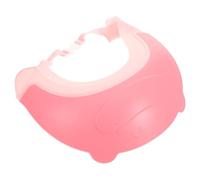 Milisten Bonnet de Bain Garçon Fille Réglable Silicone Rose pour Protection Yeux et Oreilles Visière Lavage Cheveux Anti-éclaboussures Adapté Garçons et Filles