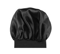 Milisten Bonnet de Nuit en Satin élastique à Large Bande Noir