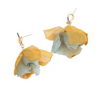 Milisten Boucles D’oreilles Pendantes Fleur pour Femme, Alliage Léger, Style Rétro Pendentif Noeud, Coloris Gingembre Gris Clair, Bijou Fête et Usage Quotidien