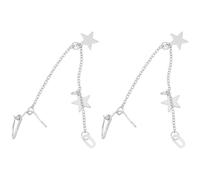 Milisten Boucles D'oreilles Anti-perte en Alliage Blanc Support pour Écouteurs, Design Unique et Chic, Sport et Toutes Occasions