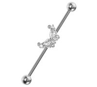 Milisten Boucles D'oreilles Bijoux Industriels Élégants et Confortables Piercing Papillon en Acier Inoxydable Léger pour Femmes Quotidien Rencontres