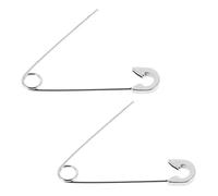 Milisten Boucles D'oreilles Épingle en Acier Titane 2pcs Verrouillage à Ressort Unisexe Style Punk pour Vêtements et Accessoires Argenté