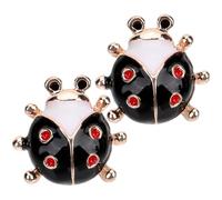 Milisten Boucles D'oreilles Goujon Insecte Rouge Noire 1 Paire pour Adolescentes et Femmes, Petites Boucles D'oreilles Esthétiques en Alliage Léger, Bijoux Fantaisie Ado Fille pour Usage