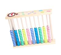 Milisten Boulier Bois Multifonctionnel avec Tableau de Dessin et Outils Dapprentissage des Mathématiques pour Garçon Fille Angle et Perles Colorées pour Développement Cognitif