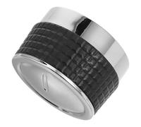 Milisten Bouton de Remplacement pour Barbecue Gaz 8mm, Bouton Rotatif Antidérapant en Plastique Électroplaqué Noir Bague en Cuir, Interrupteur de Commande pour Gril et Four Extérieur,