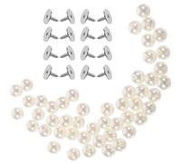 Milisten Boutons Nacrés sans Couture 8 Mm 50 Pièces pour Vêtements DIY Boutons de Chemise Perle Blanche Artisanaux Résistants pour Couture et Accessoires