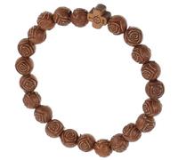 Milisten Bracelet Chapelet Croix en Perles Imitation Bois Marron, Bracelet Catholique pour Hommes et Femmes, Bijou de Poignet, Accessoire Religieux pour Usage Quotidien, Présent Chrétien