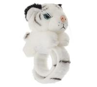 Milisten Bracelet de tigre simulé bracelet d'amitié bracelets de gifles d'animaux bracelet claque animaux en peluche bracelets à flanelle blanche