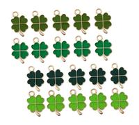 Milisten Breloques Trèfle à Quatre Feuilles en Alliage 48 Pièces pour Création Bijoux Diy, Pendentifs Porte-clés et Boucles D’oreilles, Charms Fantaisie Colorés pour Style Style Aléatoire