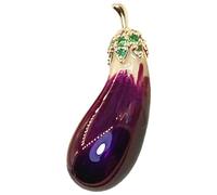 Milisten Broche Aubergine Petite Épingle de Sûreté pour Vêtements, Accessoire Mode Femme, Clip Broche Décoratif, Bijou D’anniversaire, pour Pulls, Vestes et Cardigans