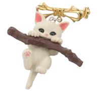 Milisten Broche Chat Branche en Résine et Alliage, Épingle Décorative Sécurisée pour Vêtements Femme, pour Châles et Robes