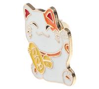 Milisten Broche Chat Japonerie en Alliage - Épingle de Poitrine Dessin Animé Maneki-neko Petite Taille - Accessoire Mignon pour Vêtements Femme, Pin Chanceux pour Décoration Mode Française