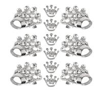 Milisten Broche Couronne Mini Argentée 15 Pièces Strass - Broche D’anniversaire et Épingle de Couronne pour Mariage, Banquet, Fête - Accessoire Princesse Fille Élégant et Polyvalent