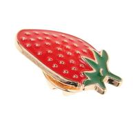 Milisten Broche Fraise Mignonne en Alliage de Zinc Solide, Épingle Rétro pour Paquet et Vêtements, Accessoire Fruité Léger pour Femmes et Étudiants, Bijou Mode Polyvalent