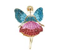 Milisten Broche pour Femmes en Alliage Bleu à Cristaux D'ange, Multi-usage Décoratif, pour Fêtes et Accessoires Photo