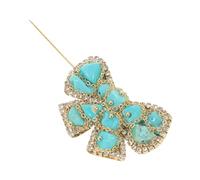 Milisten Broche Turquoise Nœud Femme, Épingle Décorative pour Manteaux, Pulls et Robes, Accessoire de Mode Polyvalent pour Vêtements D’Hiver, Bijou et Élégant, Fixation Sécurisée