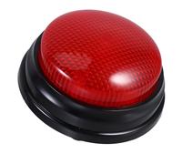 Milisten Buzzer de Jeu Éducatif pour Garçon et Filles en Plastique Rouge, Bouton de Réponse Interactif pour Jeux de Compétition et Quiz en Classe, Pack de 2 Pièces