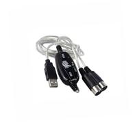 Milisten Câble Midi vers USB pour Clavier et Instrument, Cordon D'édition Musicale 16 Canaux, Transmission Rapide à Faible Latence, Compatible PC et Carte Son, Câble de Connexion Audio