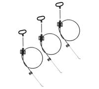 Milisten Câbles de Remplacement avec Poignée Ergonomique pour Fauteuils Inclinables Lot de 3 et Ressort Exposé Amélioré en Alliage D'aluminium Noir, pour Canapé Relax