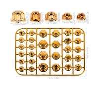 Milisten Cache-écrou Moto Abs Résistant Couvre-boulons Décoratifs Compatibles Multiples Modèles Installation Rapide sans Outil Protection pour Carénage et Moteur Kit de Visserie Or