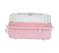 Milisten Cage De Transport pour Hamster Portable avec Plateforme Et Bouteille Eau pour Voyages Courts Couleur Rose Pratique pour Petits Rongeurs