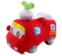 Milisten Camion de Pompiers en Peluche Douce 20 Cm, Véhicule de Secours Souple, Poupée Camion de Pompiers Peluche, Présent Anniversaire Garçon et Filles, Jouets Voitures d'urgence