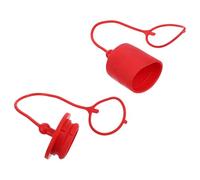 Milisten Capuchon de Remplacement Raccords Npt Solide et Non Déformable 1-1/2 Pouce en Pvc Rouge pour Coupleur Hydraulique pour Applications Hydrauliques