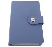 Milisten Carnet D'argenté Bleu en Pu avec Compartiments Multiples pour Organiser Billets et Pièces, Planification Financière et Protection Optimale des Espèces