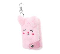 Milisten Carnet de Notes Peluche Mini avec Clé et Papier pour Filles Cahier Cartoon Pratique et Élégant Pure Rose