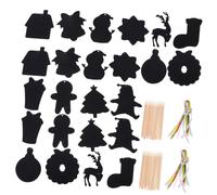 Milisten Cartes à Gratter Noël Papier à Gratter Thème Décorations Suspendues pour Fête Facile à Utiliser Accessoires Diy pour Ambiance de Noël