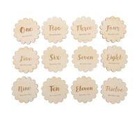 Milisten Cartes de Naissance Mensuelles Panneau Bois avec Mois pour Garçon Fille Cartes Photo Annonce