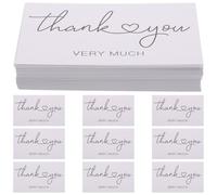 Milisten Cartes de Remerciement Blanches Enveloppes, 100 Pièces, Papier Sûr et Léger, Format Petit, pour Entreprises, Boutiques et Événements, Notes Personnalisables pour Fidélisation