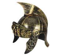 Milisten Casque de Chevalier Médiéval Doré, Accessoire de Costume de Soldat Romain Léger Sangle Réglable, Chapeau de Guerrier pour Cosplay, Soirée Masquée et Reconstitution Historique