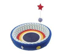 Milisten Cat Scratcher Bed Sisal Round Lounge Bowl for Indoor Cats Compact Protective Scratching Board and Cozy Nest for Kittens Up to