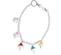 Milisten Chaîne de Pantalon Unisexe à Suspendre en Métal Robuste, Décorative Style Champignon Couleur Candy, Accessoire pour Jeans et Soirées en Boîte de Nuit, Mode Streetwear