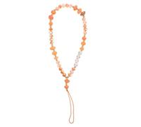Milisten Chaîne de Téléphone Portable Lanière Anti-perte Créative et Délicate en Pierre Cristal Orange Bracelet Décoratif pour Téléphone et Porte-clés Femme