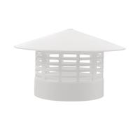 Milisten Chapeau De Cheminée Extérieur en Plastique Solide - Protection Pluie Toit, Couvre Conduit 110 Mm, Résistant Froid Et Pression, Couverture Étanche pour Conduit De Fumée Et Ventilation